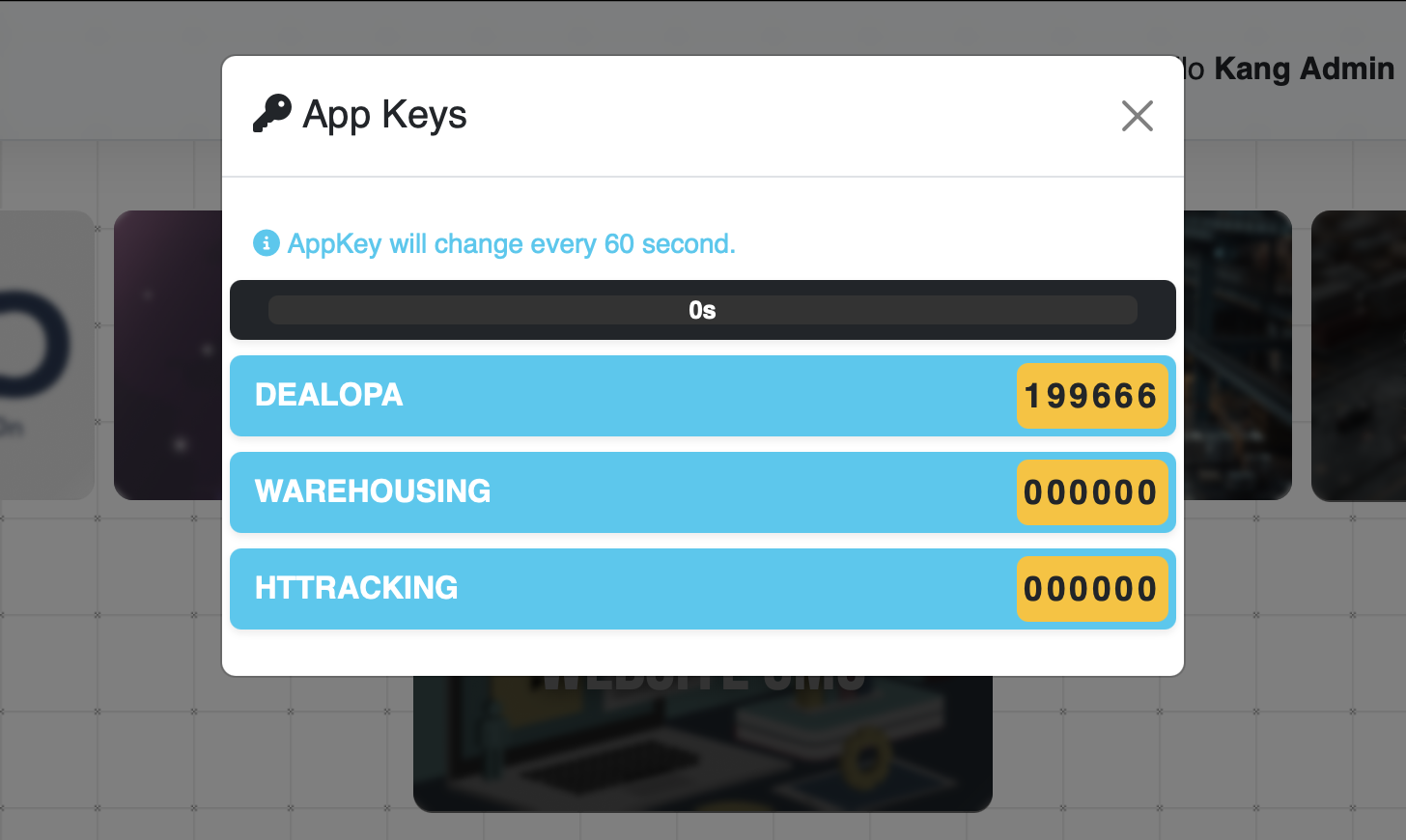 Halaman AppKey